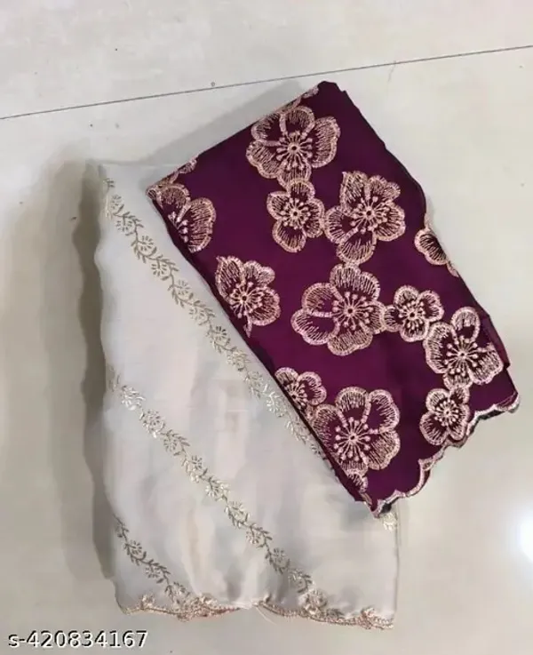 Cream_Chiffon_Party_Wear_Saree_For_Women