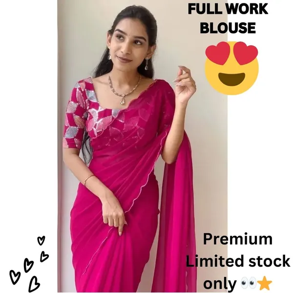 Pink_Georgette_Party_Wear_Saree_For_Women