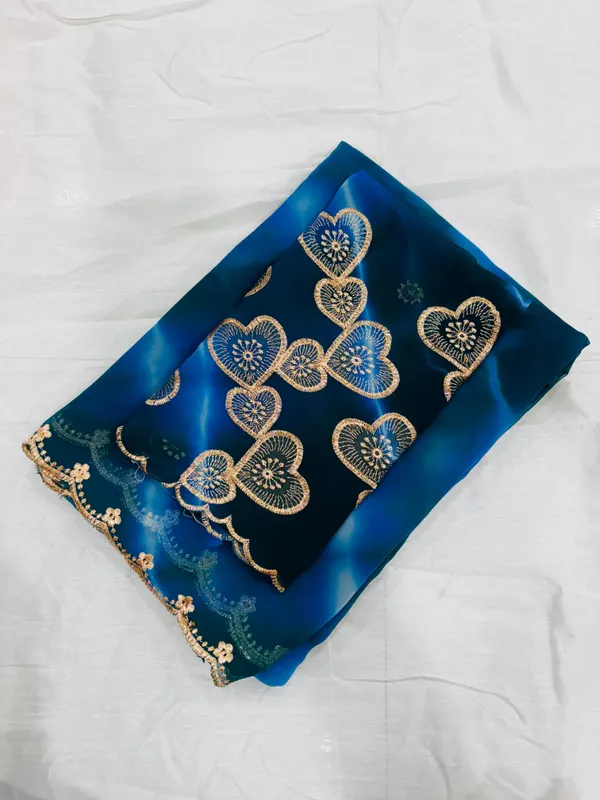 Blue_Georgette_Daily_Wear_Saree_For_Women