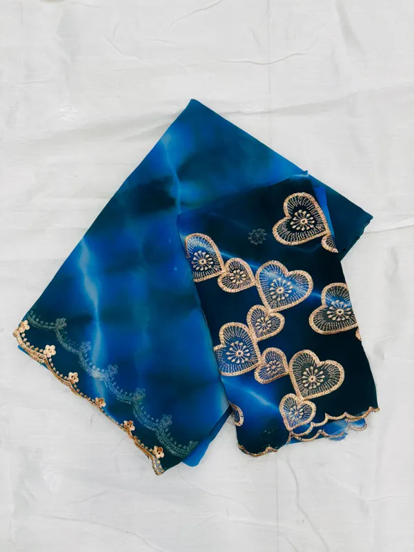 Blue_Georgette_Daily_Wear_Saree_For_Women