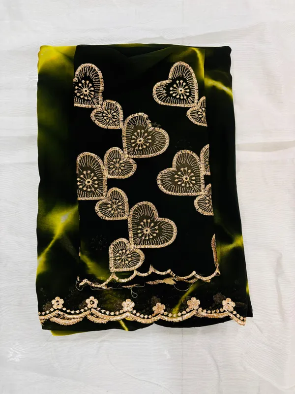Mehendi_Georgette_Party_Wear_Saree_For_Women