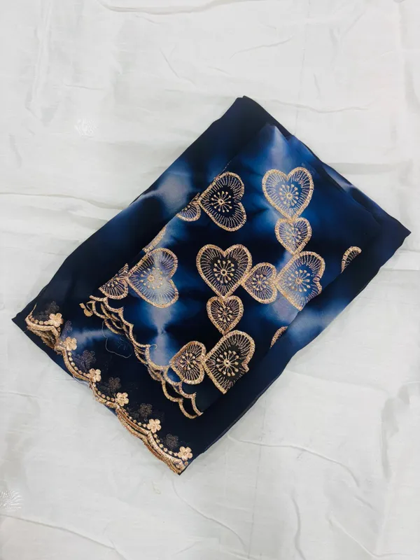 Navy_Blue_Georgette_Party_Wear_Saree_For_Women