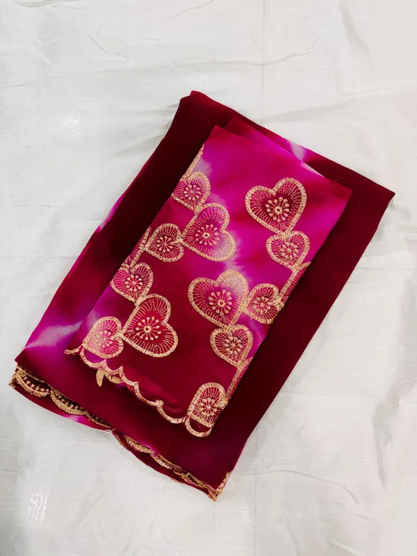 Pink_Georgette_Party_Wear_Saree_For_Women