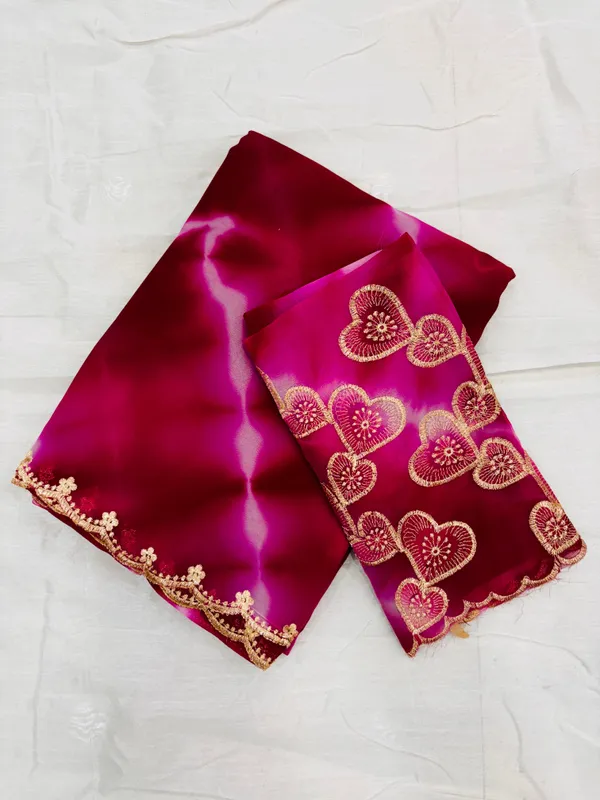 Pink_Georgette_Party_Wear_Saree_For_Women
