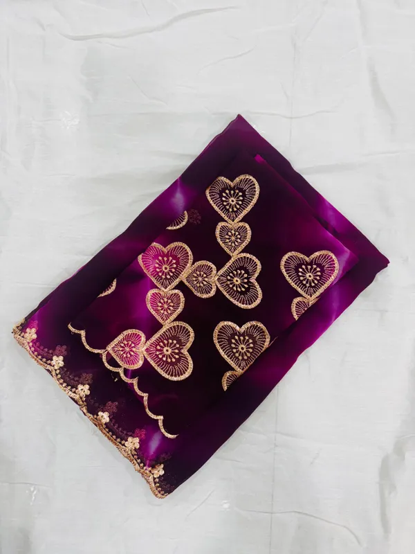 Wine_Georgette_Party_Wear_Saree_For_Women