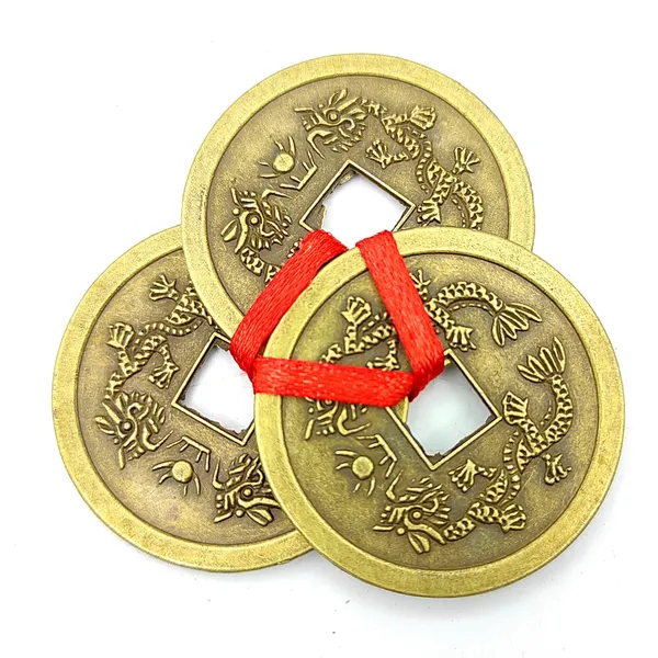 Feng_Shui_Vastu_Remedies_Dragon_Phoenix_3_Good_Luck_Coins_Set_Brass_Â€“_Wealth,_Prosperity,_Money,_Good_Luck