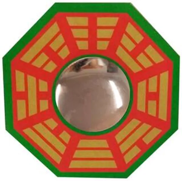 Feng_Shui_Chinese_Convex_Vastu_Bagua(Pa_Kua)_Mirror_For_Positive(Chi)_Energy_|_Wall/Door_Decor_For_Protection,Wood,_Multicolour.
