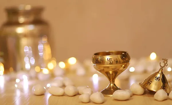 Pure_Brass_Handicraft_Om_&_Swastik_Designed_Diya_(Height:_5.5_Inches)_For_Home_Temple,_Pooja,_Diwali_And_Gift