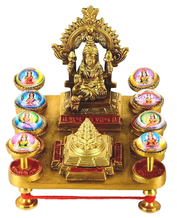 Brass_Ashtalaxmi_Shree_Yantra_Chowki