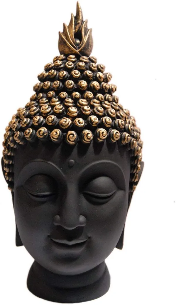Handcrafted_Polyresin_Buddha_Head_Figurine_Showpiece_For_Home_Decor_(Black)
