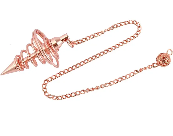 Copper_Metal_Light_Weight_Spiral_Cone_Point_Pendulum._Healing_Dowsing_Reiki_Pendulum_For_Divination_And_Chakra_Balancing