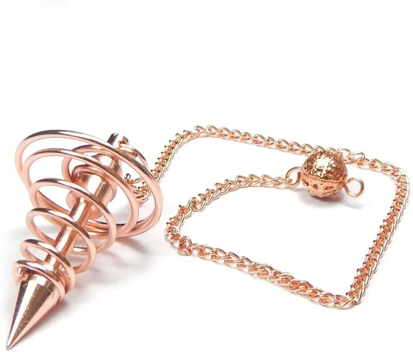 Copper_Metal_Light_Weight_Spiral_Cone_Point_Pendulum._Healing_Dowsing_Reiki_Pendulum_For_Divination_And_Chakra_Balancing