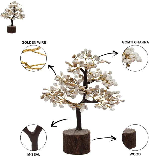 Natural_&_Original_Gomti_Chakra_Tree_For_Good_Luck_&_Prosperity_(100_Beads_Approx)_Decorative_Showpiece_-_20_Cm_(Stone,_Multicolor)