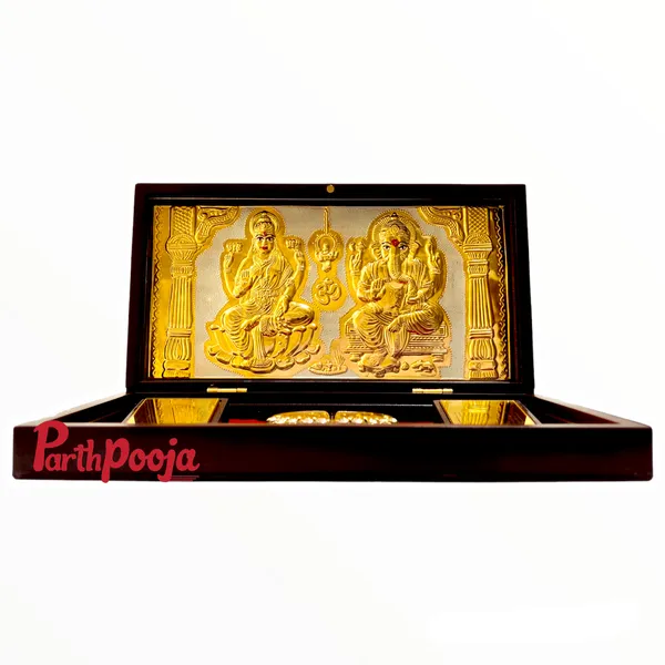 Gold_Plated_Shri_Laxmi_Ganesh_Charan_Paduka_Set_For_Pooja