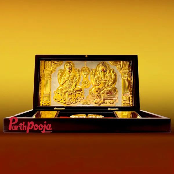 Gold_Plated_Shri_Laxmi_Ganesh_Charan_Paduka_Set_For_Pooja