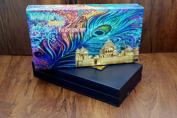 Gold_Plated_Radha_Krishna_With_Paduka_In_Brown_Pooja_Box