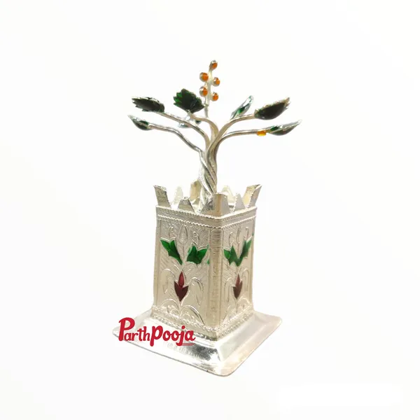 Pure_Silver_Tulasi_Plant_For_Home_Temple