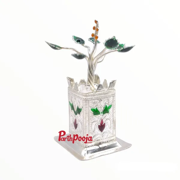 Pure_Silver_Tulasi_Plant_For_Home_Temple