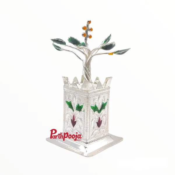 Pure_Silver_Tulasi_Plant_For_Home_Temple