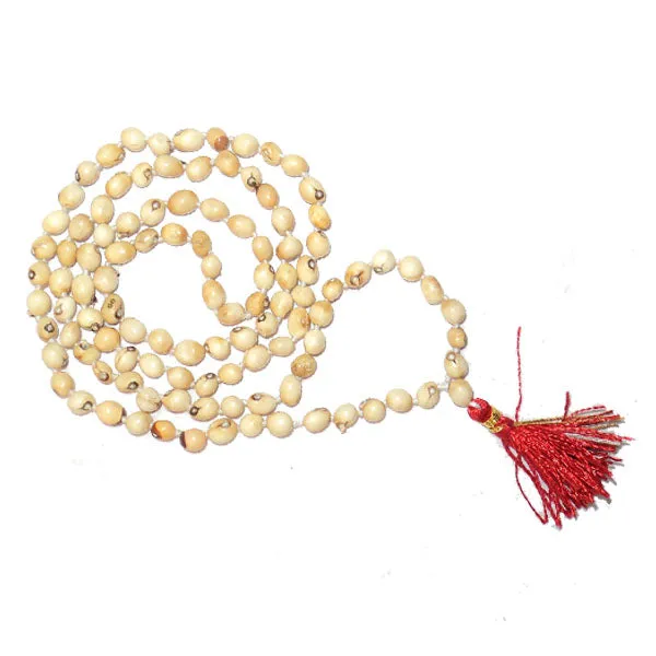 White_Gunja_Mala_For_Home_Puja_108_Beads