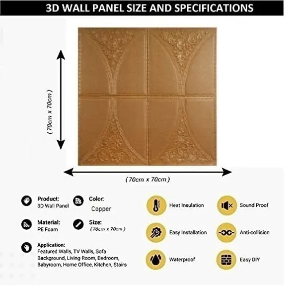 Copper_Ceiling_Flower_Design_3D_Foam_Wall_Panels_|_70_X_70Cm