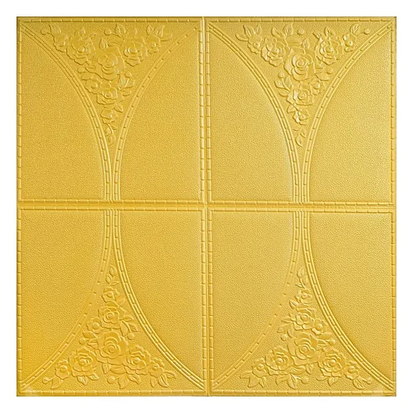 Gold_Ceiling_Flower_Design_3D_Foam_Wall_Panels_|_70_X_70_Cm