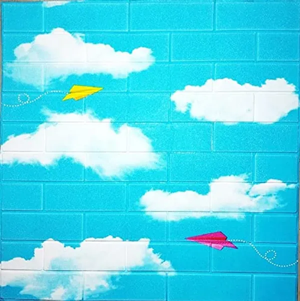 Blue_Ceiling_3D_Foam_Brick_Wall_Panels_|_70_X_70_Cm