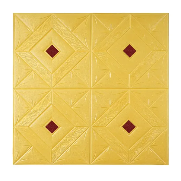 Gold_Cute_Pyramid_Design_3D_Foam_Wall_Panels_|_70_X_70Cm
