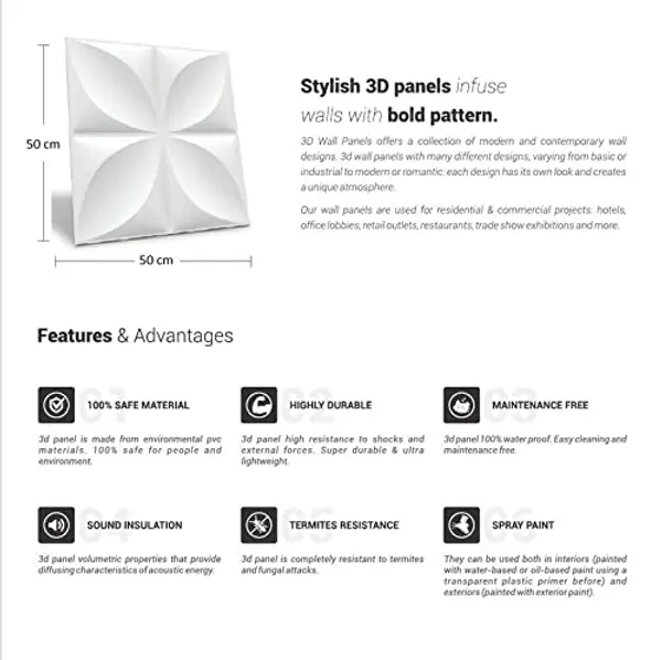 White_Premium_Wall_Arts_3D_Wall_Panels_|_20_X_20_Inch