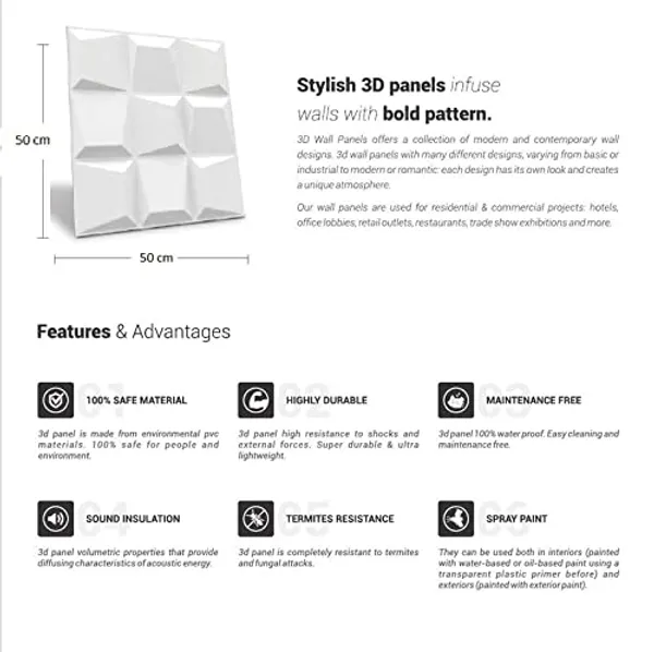 White_3D_PVC_Embossed_And_Printable_Cube_Design_Wall_Panels
