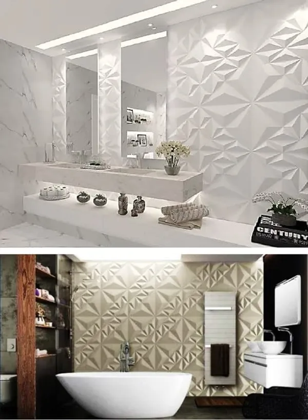 White_3D_PVC_Embossed_And_Printable_Diamond_Cut_Wall_Panels