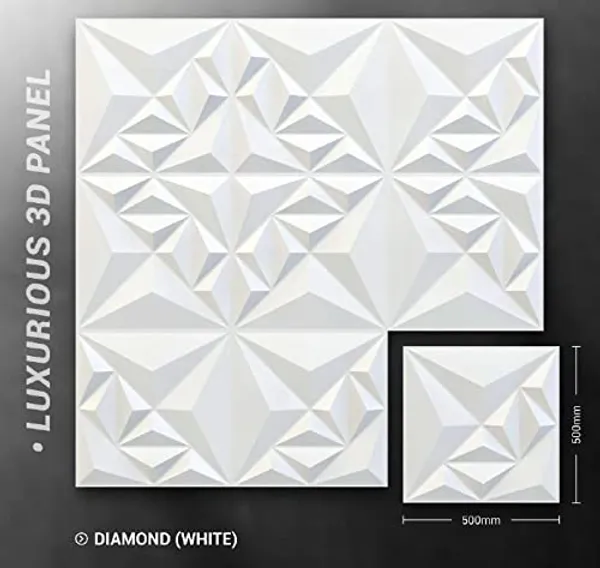 White_3D_PVC_Embossed_And_Printable_Diamond_Cut_Wall_Panels