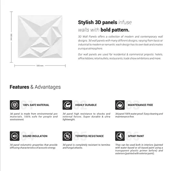 White_3D_PVC_Embossed_And_Printable_Diamond_Cut_Wall_Panels