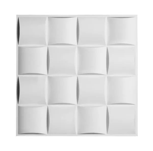 White_3D_PVC_Embossed_And_Printable_Squares_Design_Wall_Panels