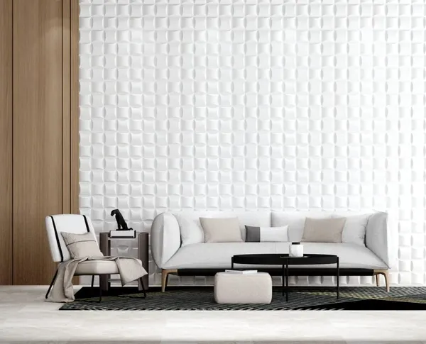 White_3D_PVC_Embossed_And_Printable_Squares_Design_Wall_Panels