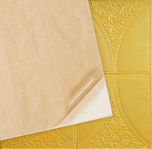 Gold_Cute_Flower_Design_3D_Foam_Wall_Panels_|_70_X_70Cm