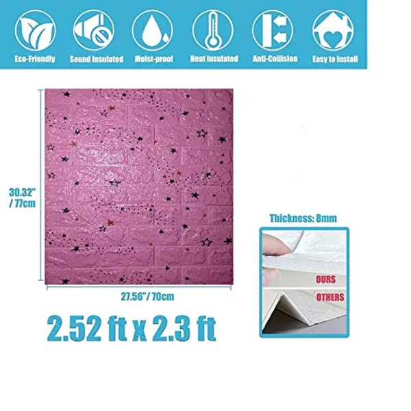Multicolor_Cute_3D_Brick_Wall_Designs_Wallpaper_For_Kids_Room_|_70_X_77_Cm