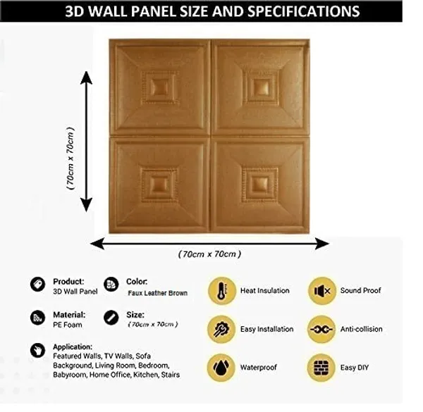 Brown_Cute_3D_Foam_Leather_Finish_Wall_Panels_|_70_X_70_Cm