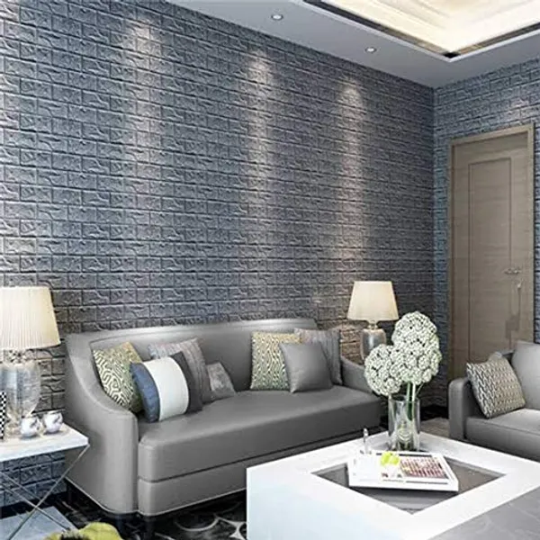 Silver_Grey_Cute_3D_Brick_Wallpaper_For_Walls_|_70_X_77_Cm
