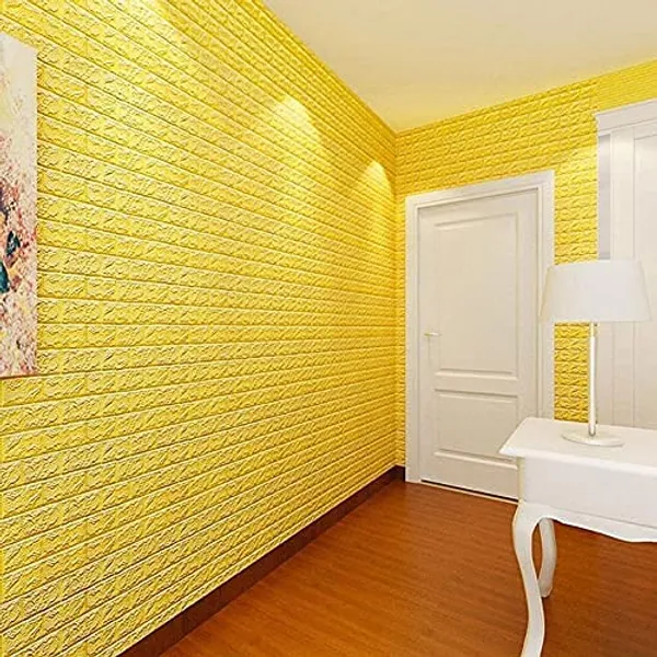Yellow_Cute_3D_Brick_Wallpaper_For_Walls_|_70_X_77_Cm