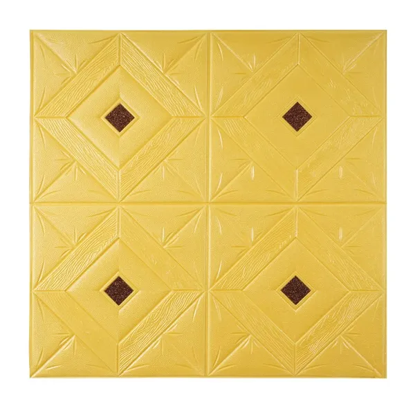 Gold_Cute_Pyramid_Design_3D_Foam_Wall_Panels_|_70_X_70Cm