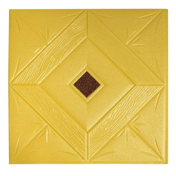 Gold_Cute_Pyramid_Design_3D_Foam_Wall_Panels_|_70_X_70Cm