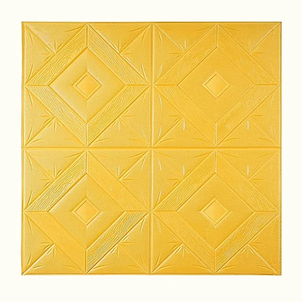 Gold_Cute_Pyramid_Design_3D_Foam_Wall_Panels_|_70_X_70Cm