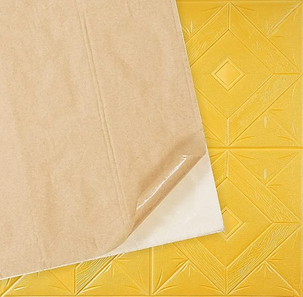 Gold_Cute_Pyramid_Design_3D_Foam_Wall_Panels_|_70_X_70Cm