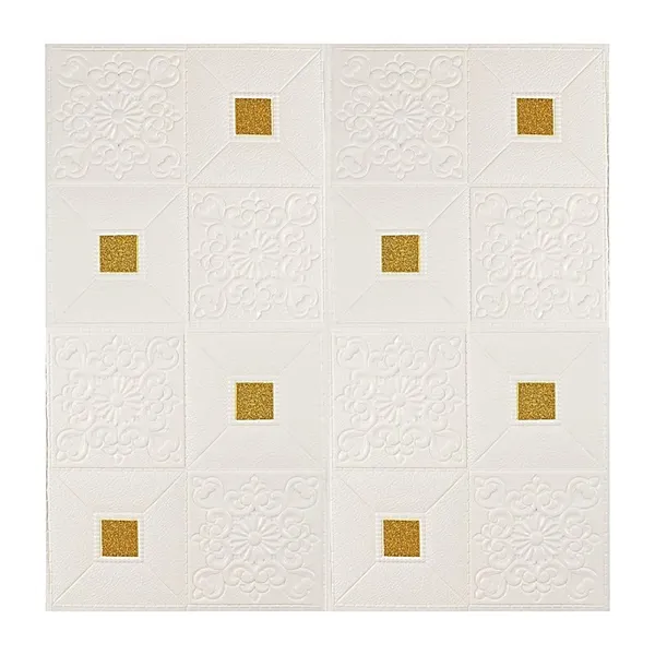 Gold_Cute_Square_Design_3D_Foam_Wall_Panels_|_70X70_Cm