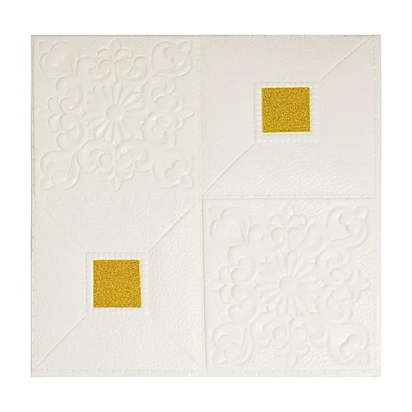 Gold_Cute_Square_Design_3D_Foam_Wall_Panels_|_70X70_Cm