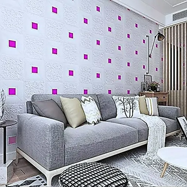 Pink_Cute_Square_Design_3D_Foam_Wall_Panels_|_70X70_Cm