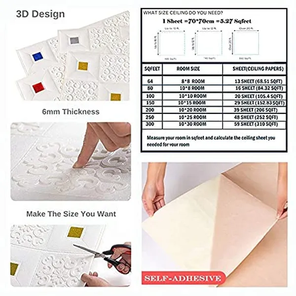 Pink_Cute_Square_Design_3D_Foam_Wall_Panels_|_70X70_Cm