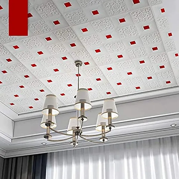 Red_Cute_Square_Design_3D_Foam_Wall_Panels_|_70_X_70_Cm