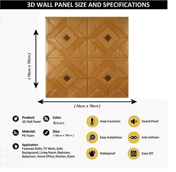 Brown_Cute_Pyramid_Design_3D_Foam_Wall_Panels_|_70_X_70Cm